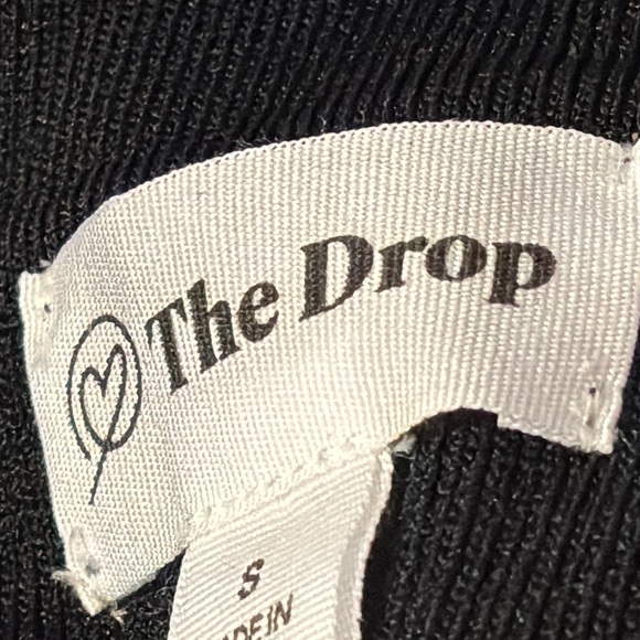 NEW THE DROP Elegant Black Button-Down Dress Jaxon rib sweater dress - Picture 8 of 16